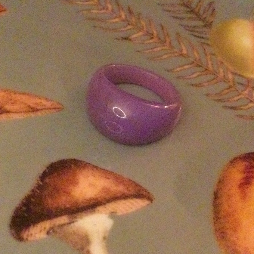 New Lilac Resin Statement Ring